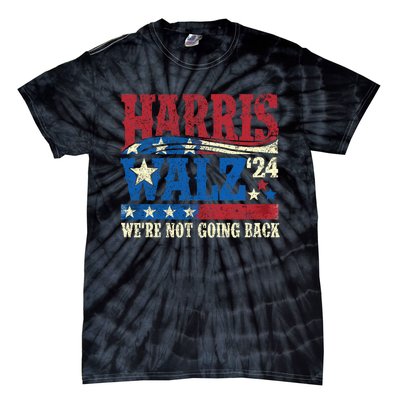 Harris Walz 2024 Kamala Harris 2024 Tim Walz 2024 Usa Flag Tie-Dye T-Shirt