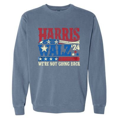 Harris Walz 2024 Kamala Harris 2024 Tim Walz 2024 Usa Flag Garment-Dyed Sweatshirt