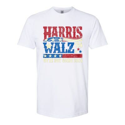 Harris Walz 2024 Kamala Harris 2024 Tim Walz 2024 Usa Flag Softstyle CVC T-Shirt