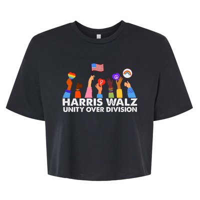 Harris Waltz 2024 Unity Over Division Bella+Canvas Jersey Crop Tee