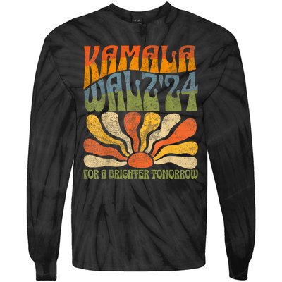 Harris Waltz 2024 Election Kamala Harris Tim Waltz 2024 Tie-Dye Long Sleeve Shirt