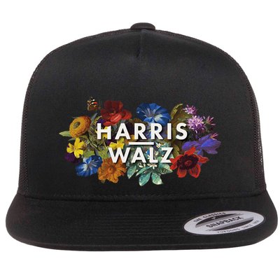 Harris Walz 2024 Floral Feminine Women Harris Waltz 2024 Flatbill Hat