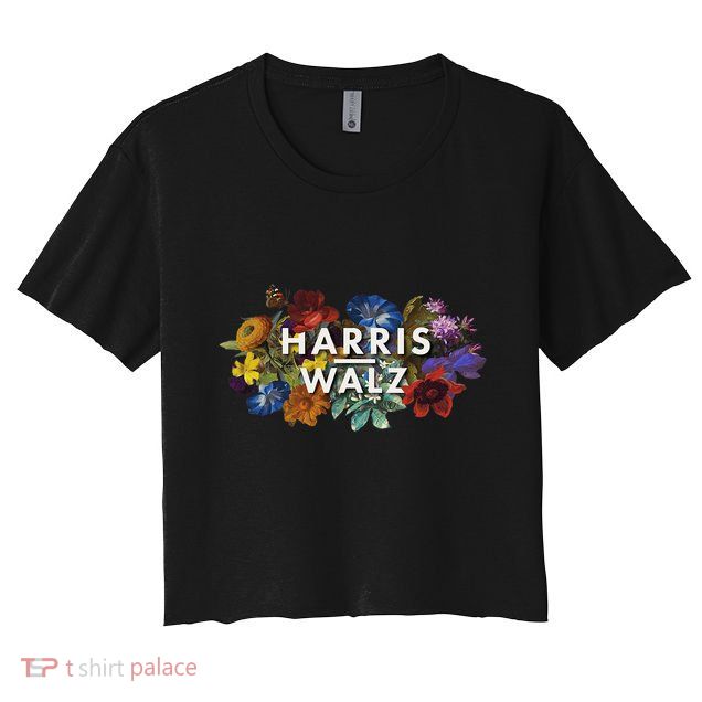 Harris Walz 2024 Floral Feminine Women Harris Waltz 2024 Crop Top