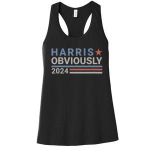 Harris Waltz 2024 Obviously Tim Walz Kamala Harris 2024 Women's Racerback Tank