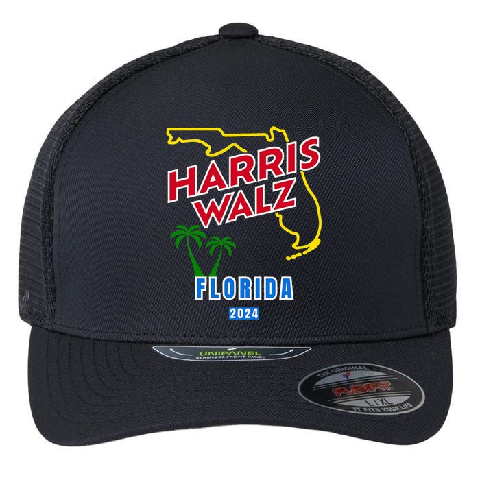 Harris Walz 2024 Florida Flexfit Unipanel Trucker Cap