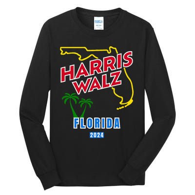 Harris Walz 2024 Florida Tall Long Sleeve T-Shirt