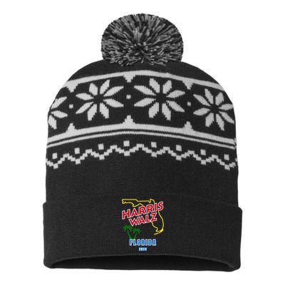 Harris Walz 2024 Florida USA-Made Snowflake Beanie