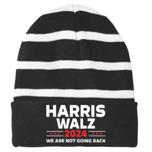 Harris Walz 2024 Kamala Harris 2024 Tim Walz 2024 Striped Beanie with Solid Band