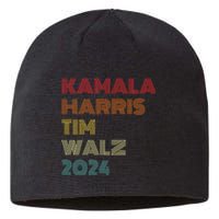 Harris Walz 2024 Kamala Harris Tim Walz Waltz Vintage Style Sustainable Beanie