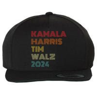 Harris Walz 2024 Kamala Harris Tim Walz Waltz Vintage Style Wool Snapback Cap