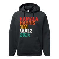 Harris Walz 2024 Kamala Harris Tim Walz Waltz Vintage Performance Fleece Hoodie