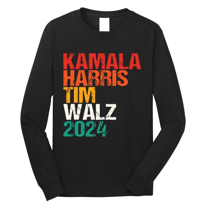 Harris Walz 2024 Kamala Harris Tim Walz Waltz Vintage Long Sleeve Shirt