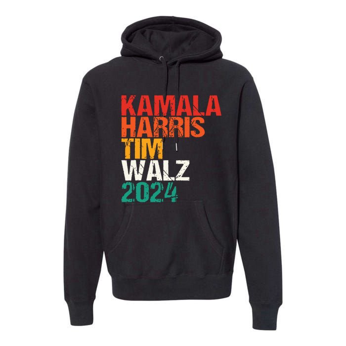 Harris Walz 2024 Kamala Harris Tim Walz Waltz Vintage Premium Hoodie