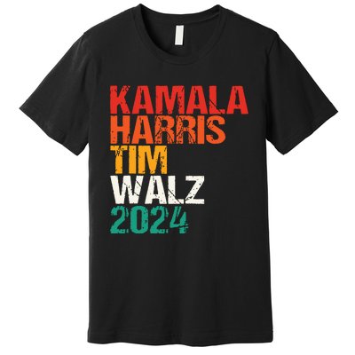 Harris Walz 2024 Kamala Harris Tim Walz Waltz Vintage Premium T-Shirt