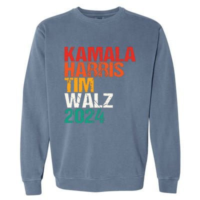 Harris Walz 2024 Kamala Harris Tim Walz Waltz Vintage Garment-Dyed Sweatshirt