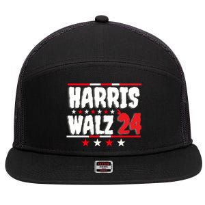 Harris Walz 2024 7 Panel Mesh Trucker Snapback Hat