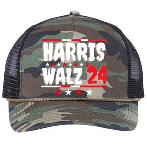 Harris Walz 2024 Retro Rope Trucker Hat Cap