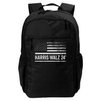 Harris Walz 2024 Election Kamala Tim Waltz American Flag Daily Commute Backpack