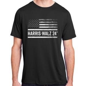 Harris Walz 2024 Election Kamala Tim Waltz American Flag Adult ChromaSoft Performance T-Shirt