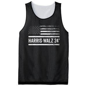 Harris Walz 2024 Election Kamala Tim Waltz American Flag Mesh Reversible Basketball Jersey Tank