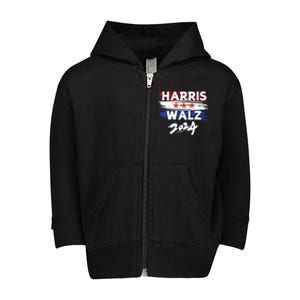 Harris Walz 2024 Kamala Harris Tim Walz Kamala Tim 2024 Toddler Zip Fleece Hoodie