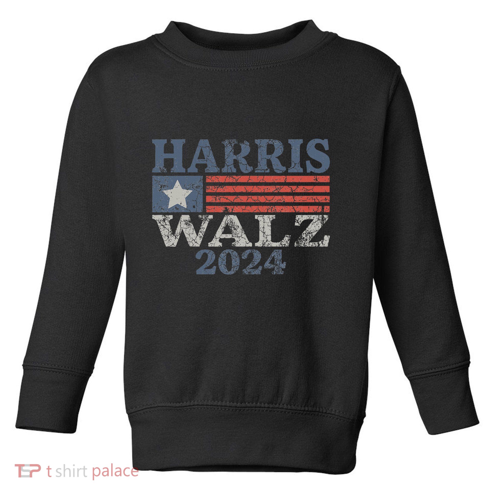 Harris Waltz 2024 Election Kamala Harris Tim Waltz 2024 Toddler Sweatshirt