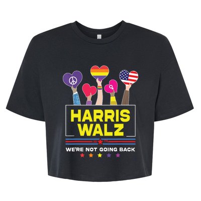 Harris Waltz 2024 Election Kamala Harris Tim Walz Waltz Bella+Canvas Jersey Crop Tee