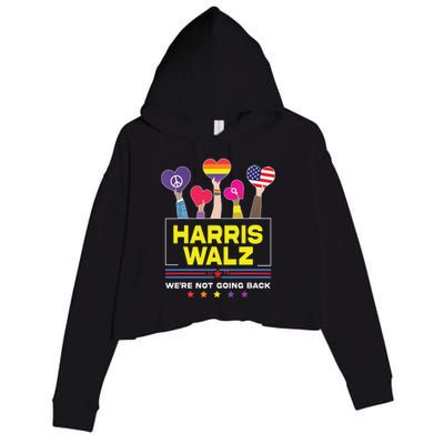 Harris Waltz 2024 Election Kamala Harris Tim Walz Waltz Crop Fleece Hoodie