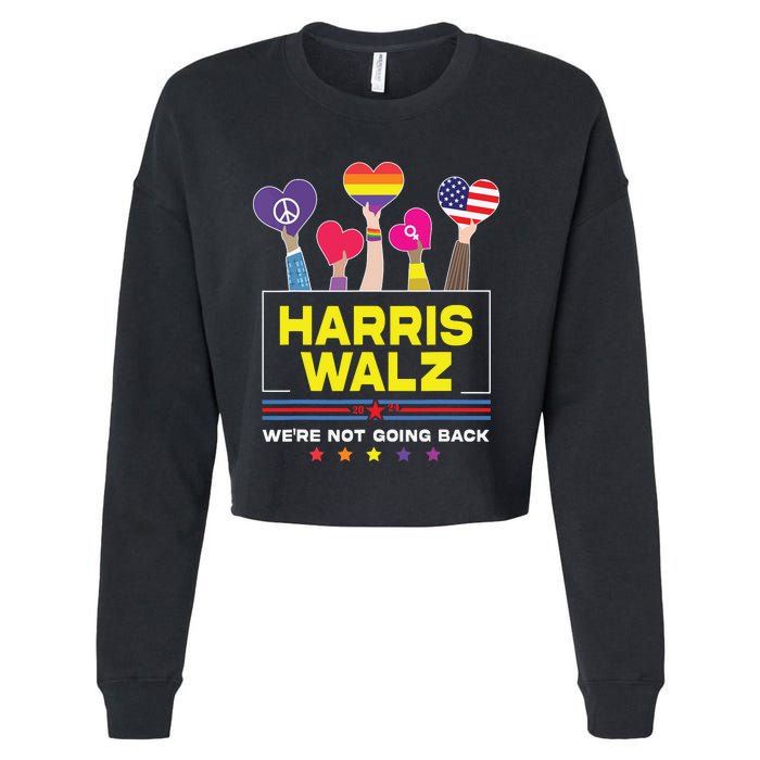 Harris Waltz 2024 Election Kamala Harris Tim Walz Waltz Cropped Pullover Crew