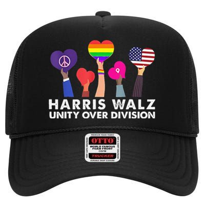 Harris Waltz 2024 Unity Over Division High Crown Mesh Back Trucker Hat