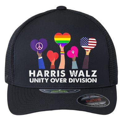 Harris Waltz 2024 Unity Over Division Flexfit Unipanel Trucker Cap