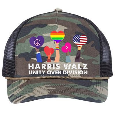 Harris Waltz 2024 Unity Over Division Retro Rope Trucker Hat Cap