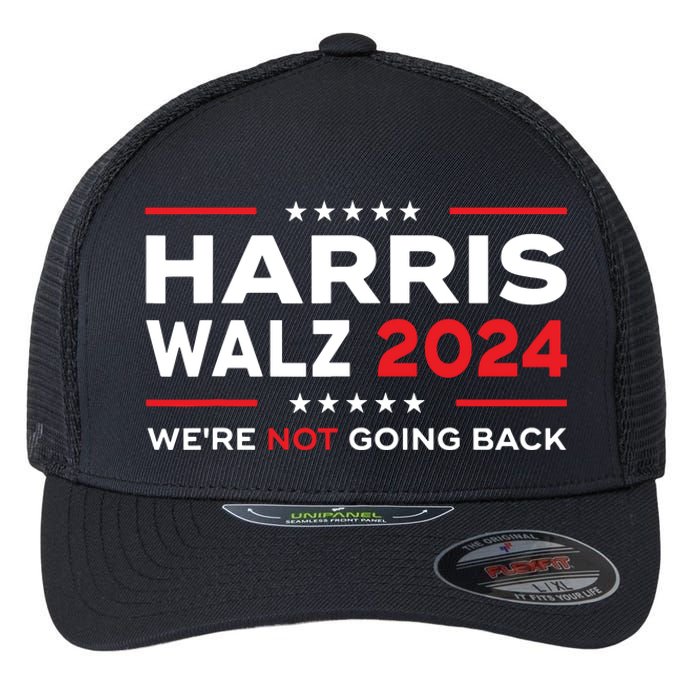 Harris Waltz 2024 Harris Tim Waltz 24 We Are Not Going Back Flexfit Unipanel Trucker Cap