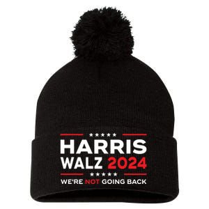 Harris Waltz 2024 Harris Tim Waltz 24 We Are Not Going Back Pom Pom 12in Knit Beanie