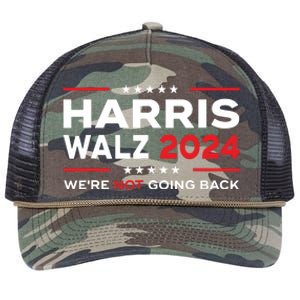 Harris Waltz 2024 Harris Tim Waltz 24 We Are Not Going Back Retro Rope Trucker Hat Cap