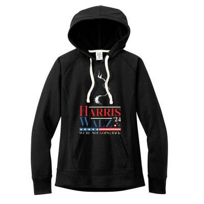 Harris Waltz 2024 Election Funny Cat Kamala Harris Tim Walz Women's Fleece Hoodie