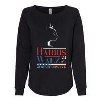 Harris Waltz 2024 Election Funny Cat Kamala Harris Tim Walz Womens California Wash Sweatshirt