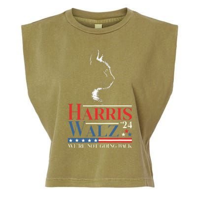 Harris Waltz 2024 Election Funny Cat Kamala Harris Tim Walz Garment-Dyed Women's Muscle Tee