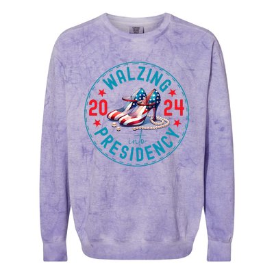 Harris Waltz 2024 Election Kamala Harris Tim Waltz Colorblast Crewneck Sweatshirt