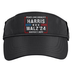 Harris Waltz 2024 Election Kamala Harris Tim Walz Waltz 2024 Adult Drive Performance Visor