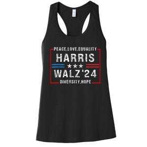 Harris Waltz 2024 Election Kamala Harris Tim Walz Waltz 2024 Women's Racerback Tank