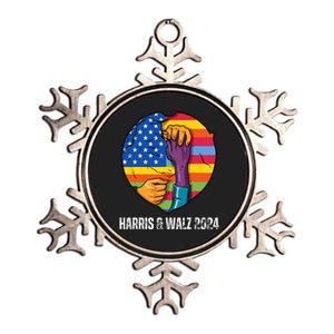 Harris Waltz 2024 Election Kamala Harris Tim Walz 2024 Pride Metallic Star Ornament