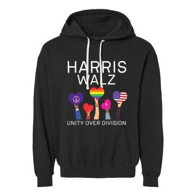 Harris Waltz 2024 Unity Over Division Garment-Dyed Fleece Hoodie