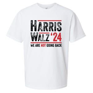 Harris Walz 2024 We Are Not Going Back Sueded Cloud Jersey T-Shirt