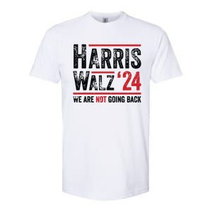 Harris Walz 2024 We Are Not Going Back Softstyle CVC T-Shirt