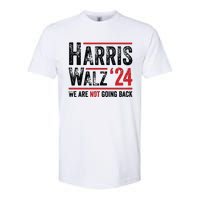 Harris Walz 2024 We Are Not Going Back Softstyle CVC T-Shirt