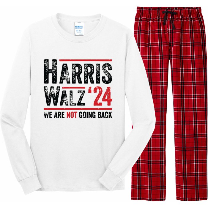 Harris Walz 2024 We Are Not Going Back Long Sleeve Pajama Set