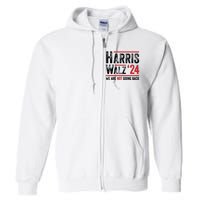 Harris Walz 2024 We Are Not Going Back Full Zip Hoodie