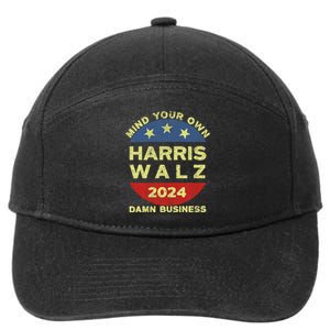 Harris Walz 2024 Mind Your Own Damn Business 7-Panel Snapback Hat