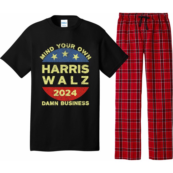 Harris Walz 2024 Mind Your Own Damn Business Pajama Set